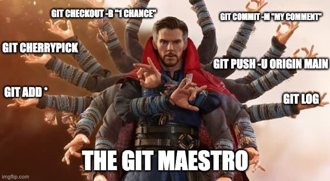 Git Doctor Strange meme 404answernotfound